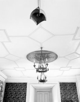 Skelmorlie Castle. Interior.
Detail of ceiling in 'Old Billiard Room'.