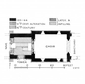 Publication drawing; St Rule's Church. Photographic copy of plan.