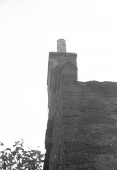 Farnell Castle. Detail of skewput on E. gable.