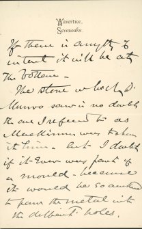 Extract from letter by Sir John Kirk to David Christison. 14 Jan 1893. Page 5 of 12.