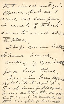 Extract from letter by Sir John Kirk to David Christison. 14 Jan 1893. Page 12 of 12.