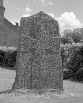 View of face of Glamis no.2 Pictish cross slab.