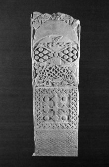 View of reverse of Rosemarkie Pictish cross slab.