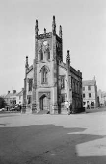 View from south west of Town Hall, Market Square, Duns