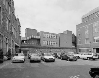 View of brewery courtyard from ENE