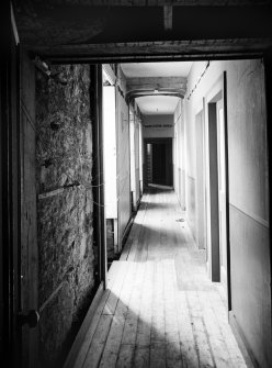 Interior view of corridor from door of tower room, Abergeldie Castle