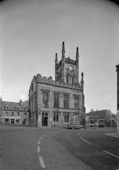 View of the Town Hall, Market Square, Duns, from W.