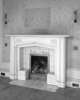 Interior.
Detail of fireplace in ground floor North-East apartment.