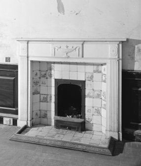Interior.
Detail of fireplace in ground floor South-West apartment.