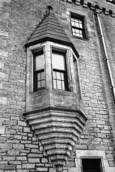 Barnbougle Castle.
Detail of oriel window.