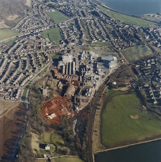 Oblique aerial view centred on the Alumina Works, taken from the WNW.