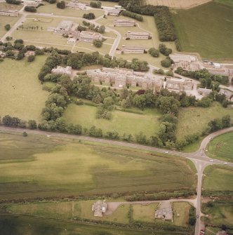 Oblique aerial view of the hospital, taken from the SE.
