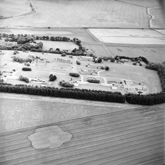 Oblique aerial view of the hospital, taken from the NNW.
