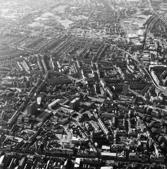 Aberdeen City Centre, oblique aerial view, taken from the SSE, centred on the Rosemount area.
