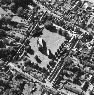 Oblique aerial view of Fortrose centred on the cathedral and court house, taken from the E.
