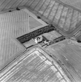 Oblique aerial photograph centred on Falside Castle, taken from the ENE.