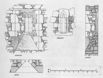 Iona, Iona Nunnery.
Plan showing window in East gable of refectory.
