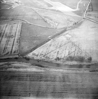 Oblique aerial view centred on the site of the Cat Stane.
