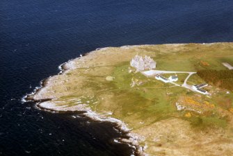 Aerial view of Duart Castle, Isle of Isle of Mull, looking E.