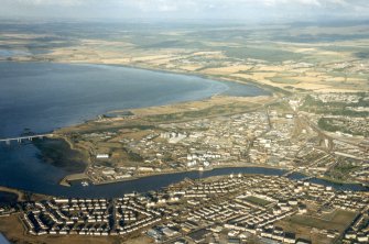 An oblique aerial view of Inverness, looking E.