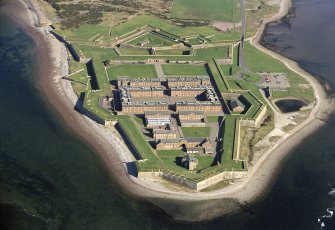 Aerial view of Fort George, Inverness, looking E.