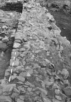 Excavation photograph - S barmkin wall - from W
