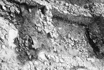 Excavation photograph - Oblique of Room V after removal of 12, 31 and 39 showing intermediate floor level