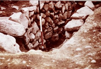 Excavation photograph : view of end of souterrain.