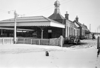 View of Inverurie railway station from north west.