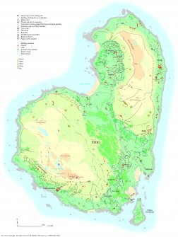 Archaeological map of Eigg, produced for the RCAHMS Broadsheet Eigg: the archaeology of a Hebridean landscape