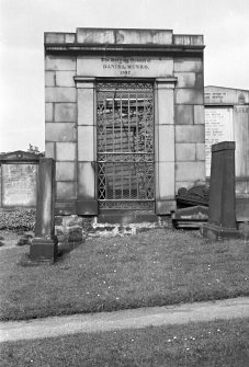 View of monument to Daniel Munro 1827, Old Calton Burial Ground, Edinburgh.