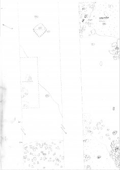 Archaeological evaluation, Scanned trench drawing, Part 5 of 7, Carghidown Castle