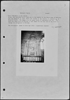Photographs and research notes relating to graveyard monuments in Bothwell Churchyard, Lanarkshire. 

