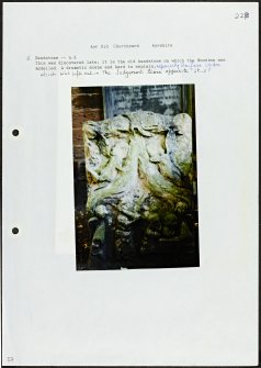 Photographs and research notes relating to graveyard monuments in Old Kirk Churchyard, Ayr, Ayrshire. 
