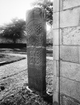 Rosemarkie, Pictish Cross-slab.
View of reverse and side panel.
