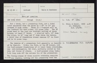 Bay Of Garth, HU25NW 2, Ordnance Survey index card, Recto