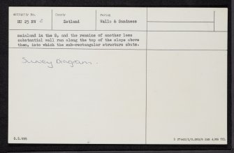 Bay Of Garth, HU25NW 2, Ordnance Survey index card, Verso