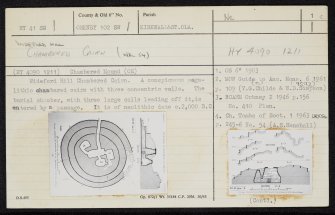 Wideford Hill, HY41SW 1, Ordnance Survey index card, page number 1, Recto