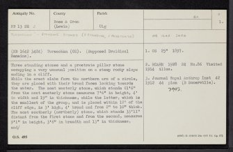 Great Bernera, 'Tursachan', Barraglom, NB13SE 2, Ordnance Survey index card, page number 1, Recto