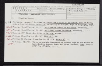 Great Bernera, 'Tursachan', Barraglom, NB13SE 2, Ordnance Survey index card, Recto