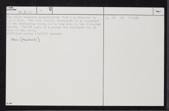 Stroma, ND37NE 2, Ordnance Survey index card, page number 2, Verso