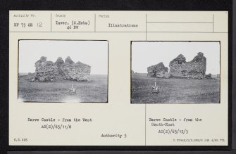 Benbecula, Borve Castle, NF75SE 12, Ordnance Survey index card, Recto