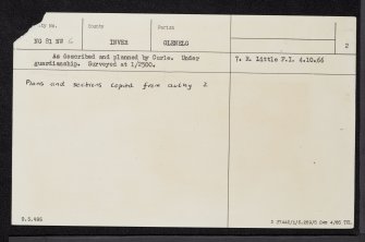 Dun Troddan, NG81NW 6, Ordnance Survey index card, page number 2, Verso