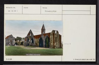 Fortrose, Cathedral Square, Fortrose Cathedral, NH75NW 1, Ordnance Survey index card, Recto
