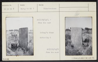 Brodie, Rodney's Stone, NH95NE 3, Ordnance Survey index card, Recto