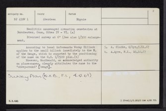 Wormy Hillock, NJ43SW 1, Ordnance Survey index card, page number 2, Verso