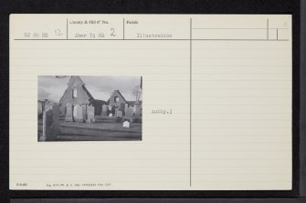 Newhills, Old Parish Church, NJ80NE 12, Ordnance Survey index card, Recto