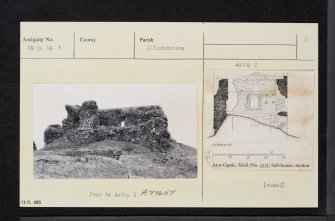 Mull, Aros Castle, NM54SE 1, Ordnance Survey index card, page number 2, Verso