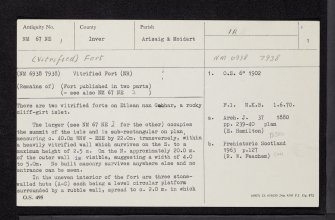 Eilean Nan Gobhar, Sound Of Arisaig, NM67NE 1, Ordnance Survey index card, page number 1, Recto