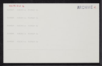 Ardoch, NN81SW 16, Ordnance Survey index card, page number 2, Recto